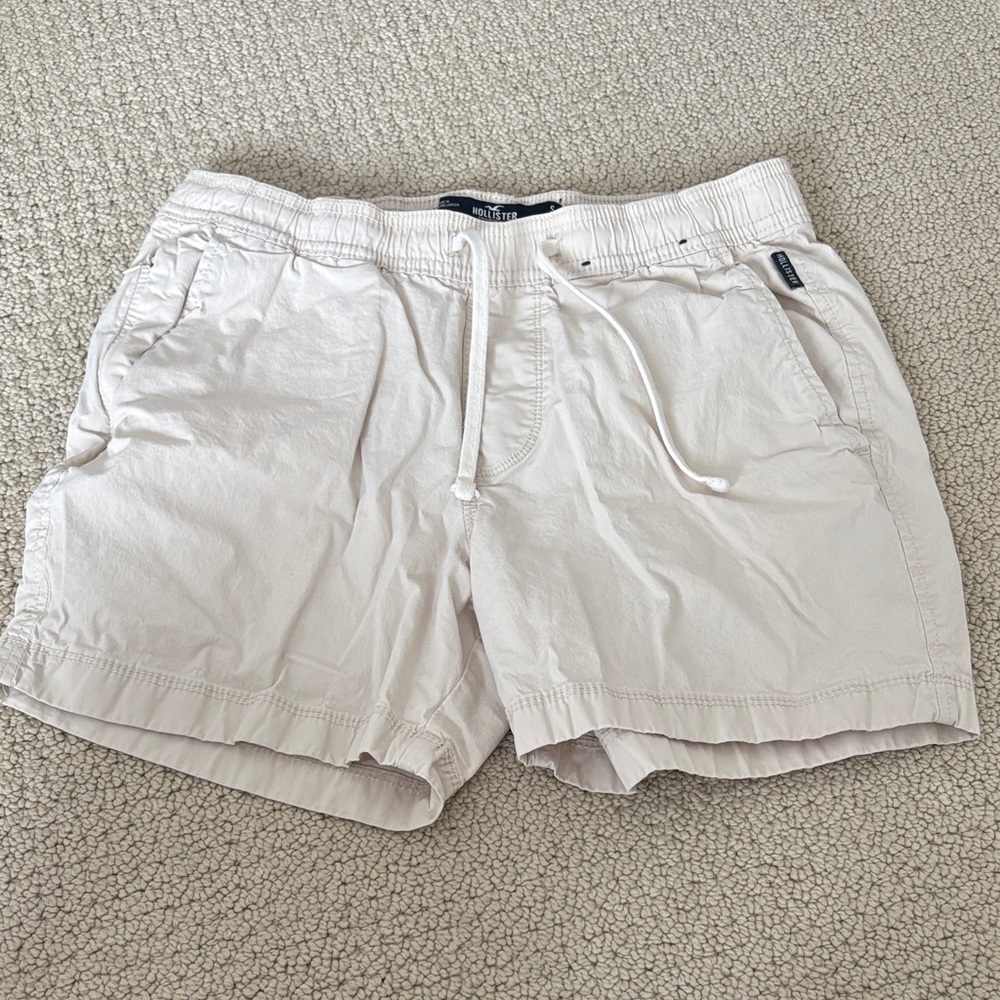 Hollister Light Tan Jogger Shorts